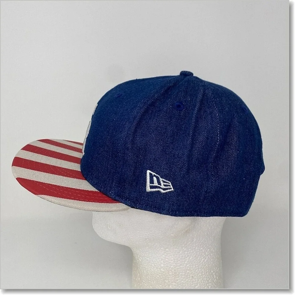 NWT Colorado Rockies Denim‎ USA Flag Snapback Hat Cap MLB Baseball Star Stripes